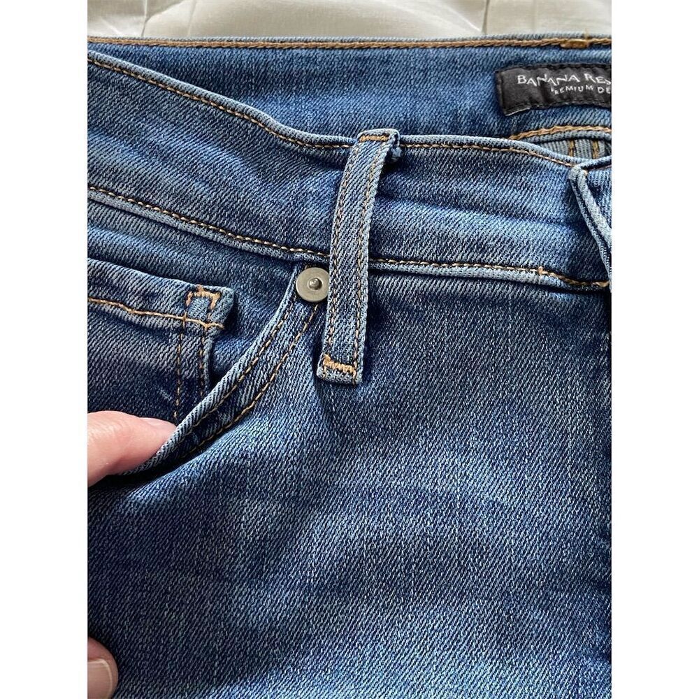 Banana Republic Mid Rise Skinny Jeans Blue Size 26 - Picture 6 of 13